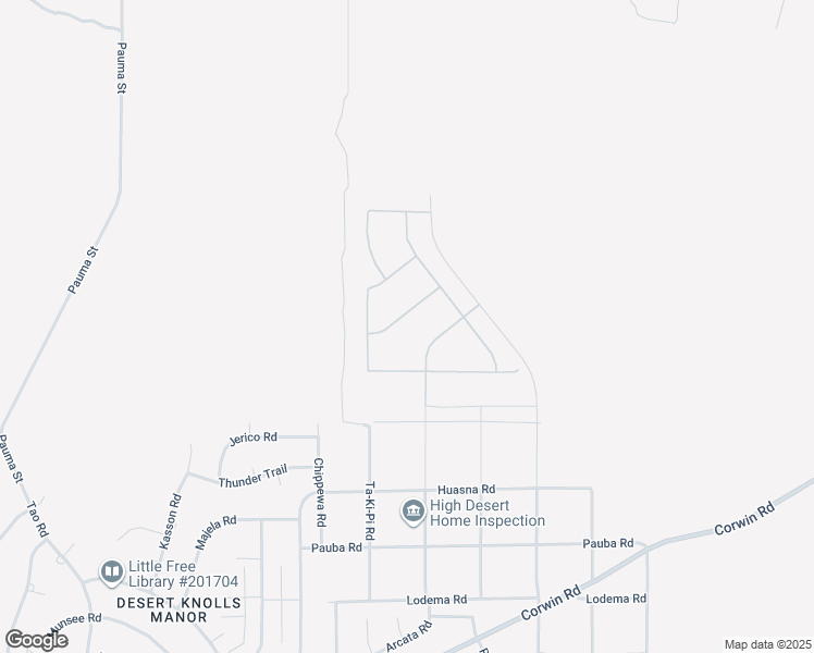 map of restaurants, bars, coffee shops, grocery stores, and more near 19441 Javelina Road in Apple Valley
