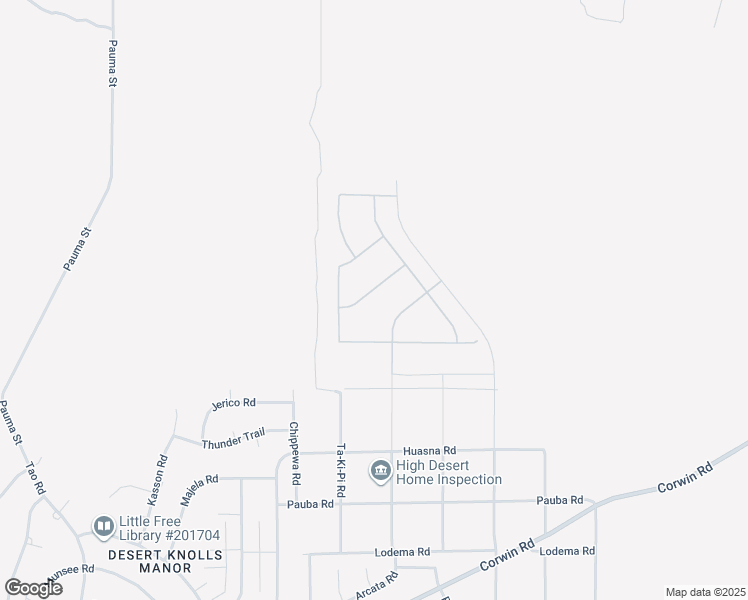map of restaurants, bars, coffee shops, grocery stores, and more near 19441 Javelina Road in Apple Valley