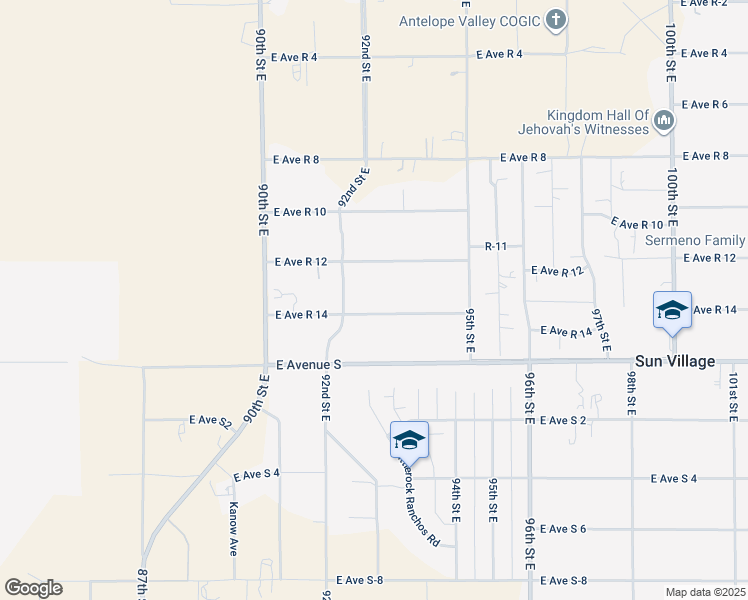 map of restaurants, bars, coffee shops, grocery stores, and more near 9241 East Avenue R 14 in Littlerock
