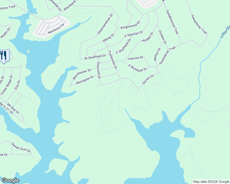 map of restaurants, bars, coffee shops, grocery stores, and more near 803 Trailwinds Drive in Westminster