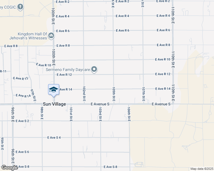 map of restaurants, bars, coffee shops, grocery stores, and more near 10333 East Avenue R 14 in Littlerock