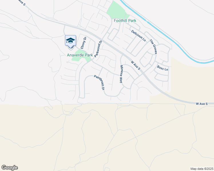 map of restaurants, bars, coffee shops, grocery stores, and more near 37147 Liana Lane in Palmdale