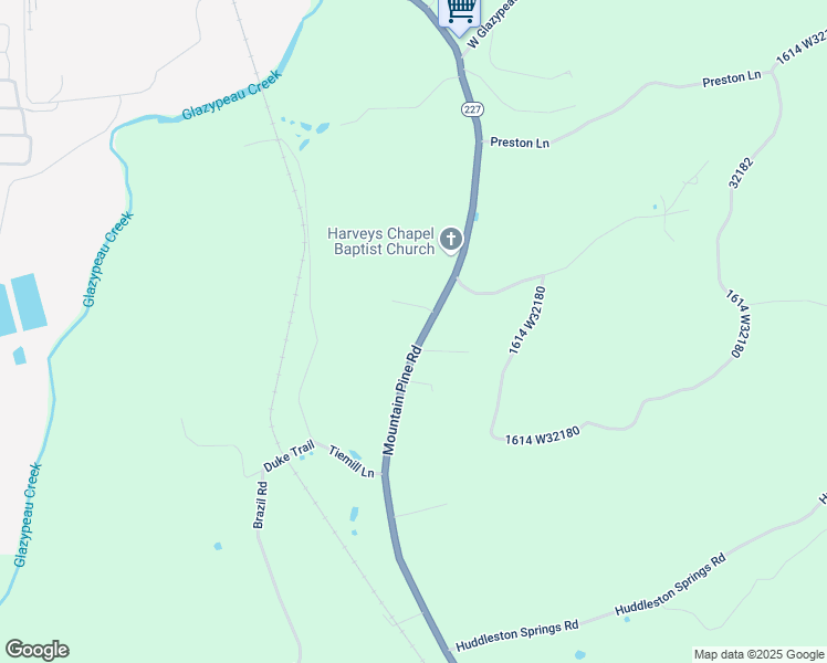 map of restaurants, bars, coffee shops, grocery stores, and more near 2423 Mountain Pine Road in Hot Springs