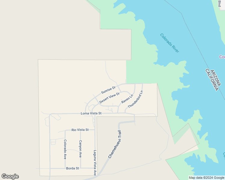 map of restaurants, bars, coffee shops, grocery stores, and more near 148570 Desert View Drive in Needles