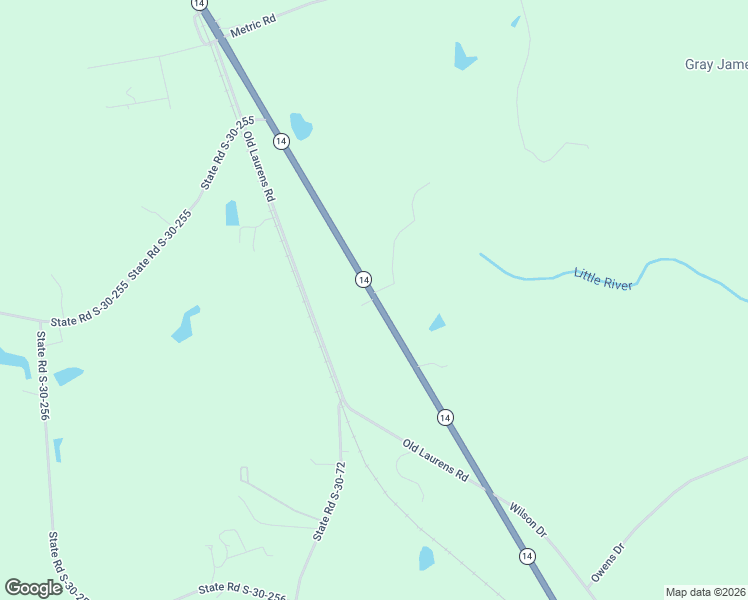 map of restaurants, bars, coffee shops, grocery stores, and more near 4437 South Carolina 14 in Laurens