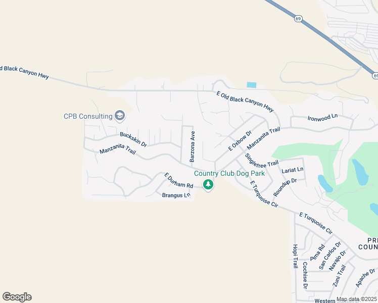 map of restaurants, bars, coffee shops, grocery stores, and more near 1246 Barzona Avenue in Yavapai County