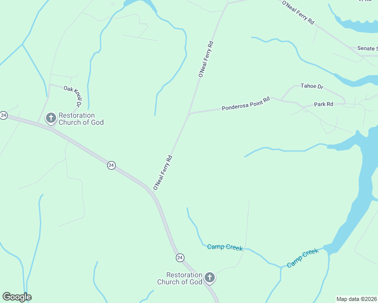 map of restaurants, bars, coffee shops, grocery stores, and more near 200 O'Neal Ferry Road in Townville