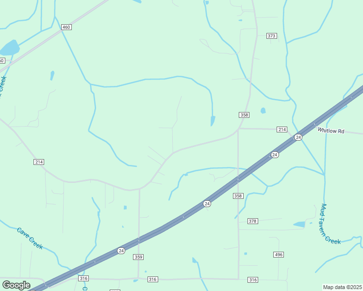 map of restaurants, bars, coffee shops, grocery stores, and more near 10111 County Road 214 in Trinity