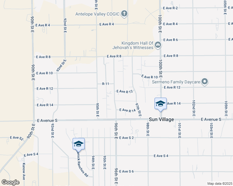 map of restaurants, bars, coffee shops, grocery stores, and more near 9604 East Avenue R 12 in Littlerock