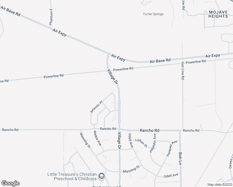map of restaurants, bars, coffee shops, grocery stores, and more near 17115 Grand Mammoth Place in Victorville