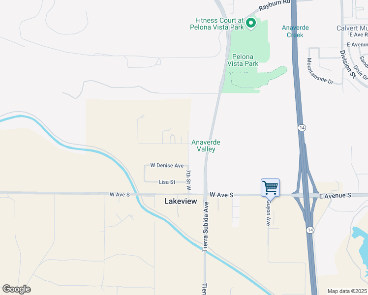 map of restaurants, bars, coffee shops, grocery stores, and more near 702 West Avenue R 12 in Palmdale