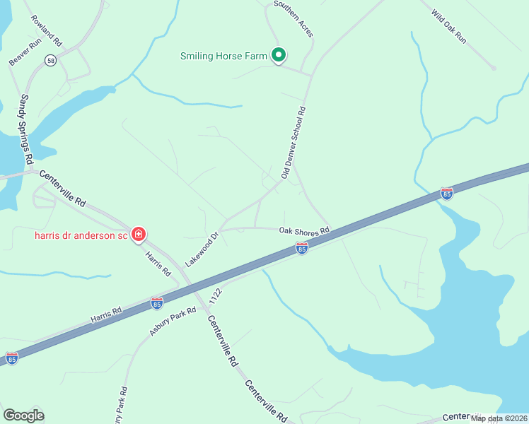 map of restaurants, bars, coffee shops, grocery stores, and more near 1906 Old Denver School Road in Anderson