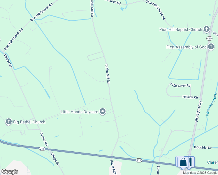 map of restaurants, bars, coffee shops, grocery stores, and more near 1904 Butler Mill Road in Bladenboro