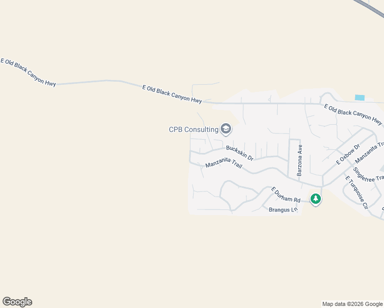 map of restaurants, bars, coffee shops, grocery stores, and more near 10047 Buckskin Drive in Yavapai County