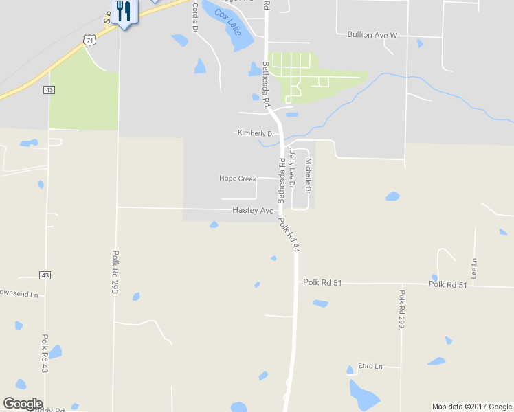 map of restaurants, bars, coffee shops, grocery stores, and more near 901 Hastey Avenue in Mena