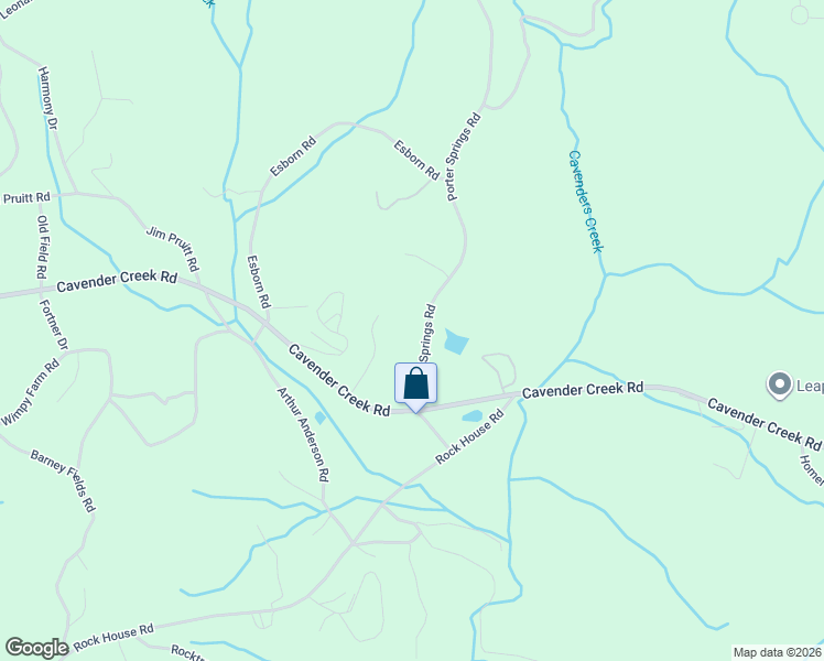 map of restaurants, bars, coffee shops, grocery stores, and more near 165 Porter Springs Road in Dahlonega