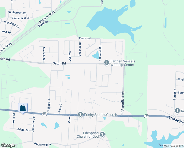 map of restaurants, bars, coffee shops, grocery stores, and more near 3704 Chambray Place in Benton