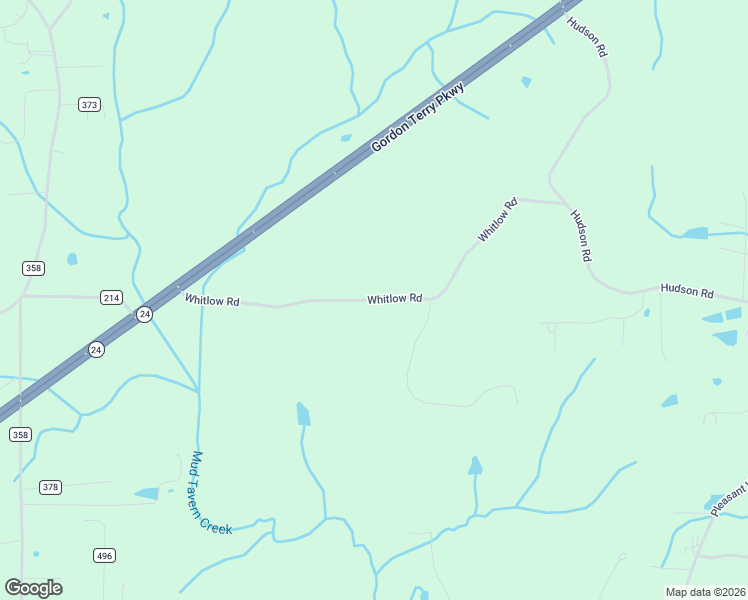 map of restaurants, bars, coffee shops, grocery stores, and more near Whitlow Road in Decatur