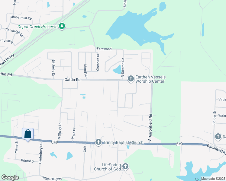 map of restaurants, bars, coffee shops, grocery stores, and more near 3710 Chambray Place in Benton