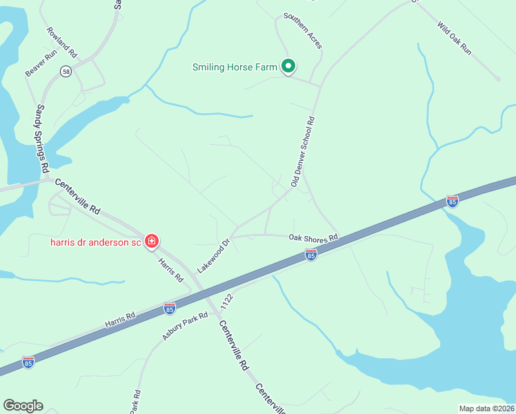 map of restaurants, bars, coffee shops, grocery stores, and more near 1906 Old Denver School Road in Anderson