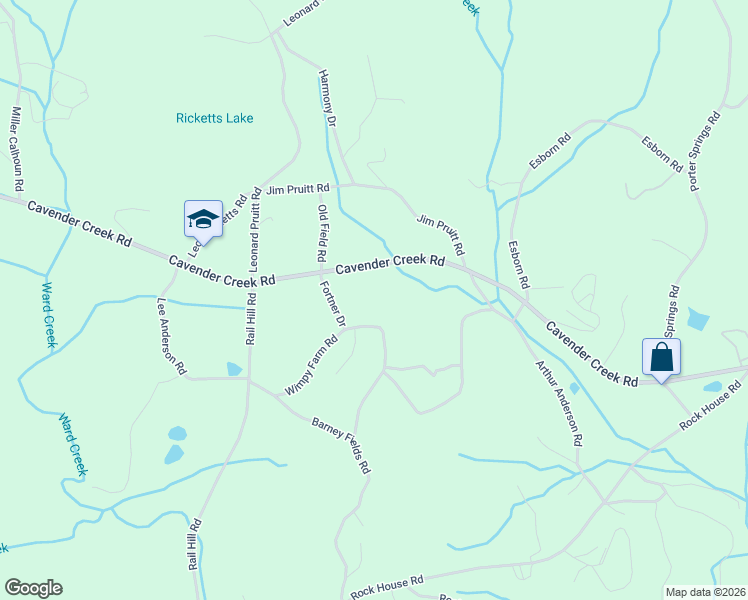 map of restaurants, bars, coffee shops, grocery stores, and more near 358 Fortner Drive in Dahlonega