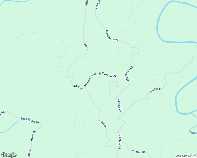 map of restaurants, bars, coffee shops, grocery stores, and more near 481 Marque Lane Northeast in Ranger