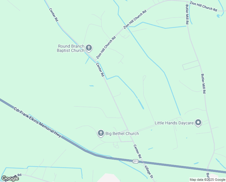 map of restaurants, bars, coffee shops, grocery stores, and more near 10663 Center Road in Bladenboro