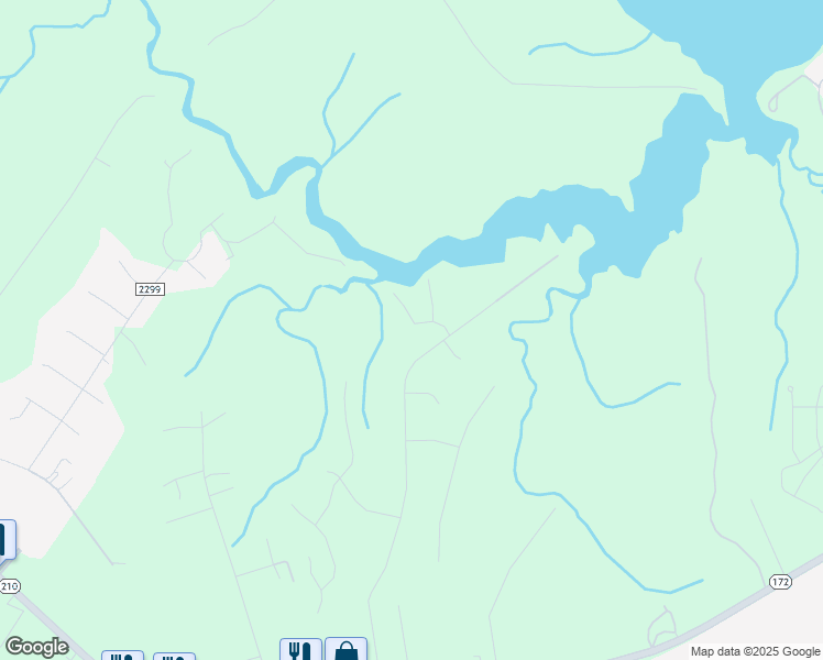 map of restaurants, bars, coffee shops, grocery stores, and more near 109 Ruby Yopp Circle in Sneads Ferry