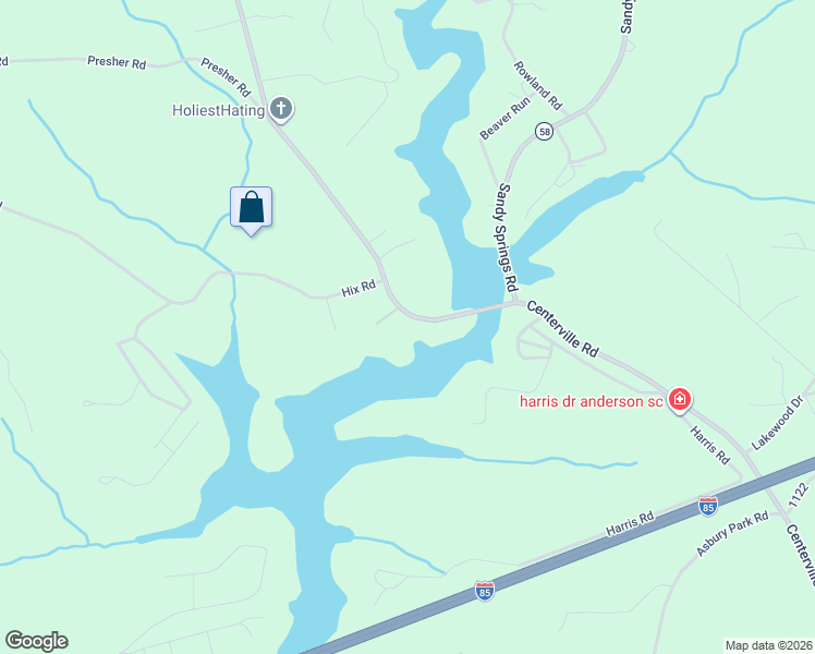 map of restaurants, bars, coffee shops, grocery stores, and more near 3285 Centerville Road in Anderson