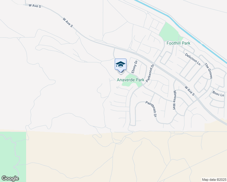 map of restaurants, bars, coffee shops, grocery stores, and more near 2923 Similax Court in Palmdale