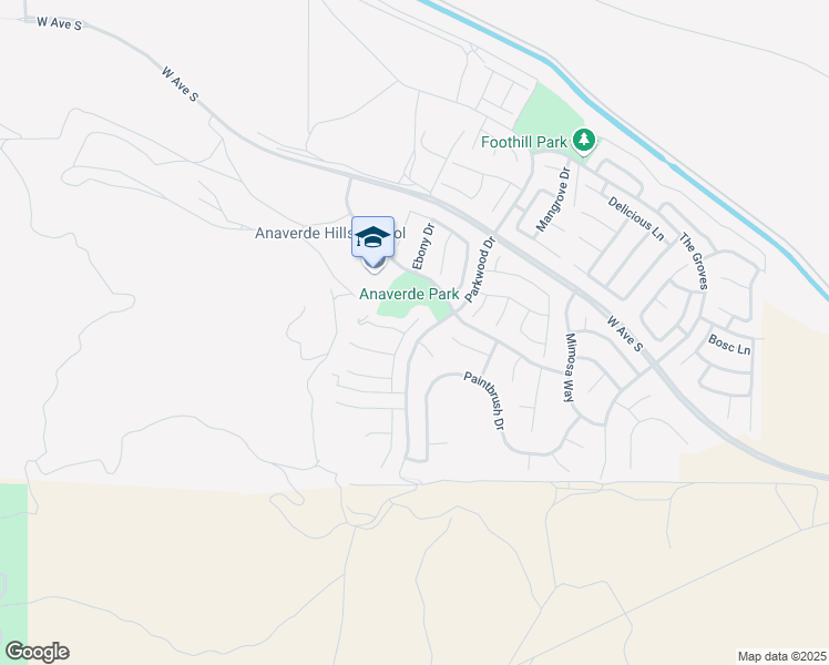 map of restaurants, bars, coffee shops, grocery stores, and more near 37418 Wisteria Drive in Palmdale
