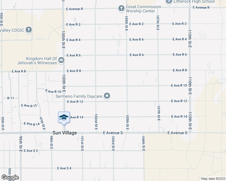 map of restaurants, bars, coffee shops, grocery stores, and more near 10306 East Avenue R 10 in Littlerock