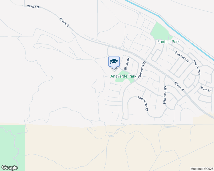 map of restaurants, bars, coffee shops, grocery stores, and more near 2923 Similax Court in Palmdale