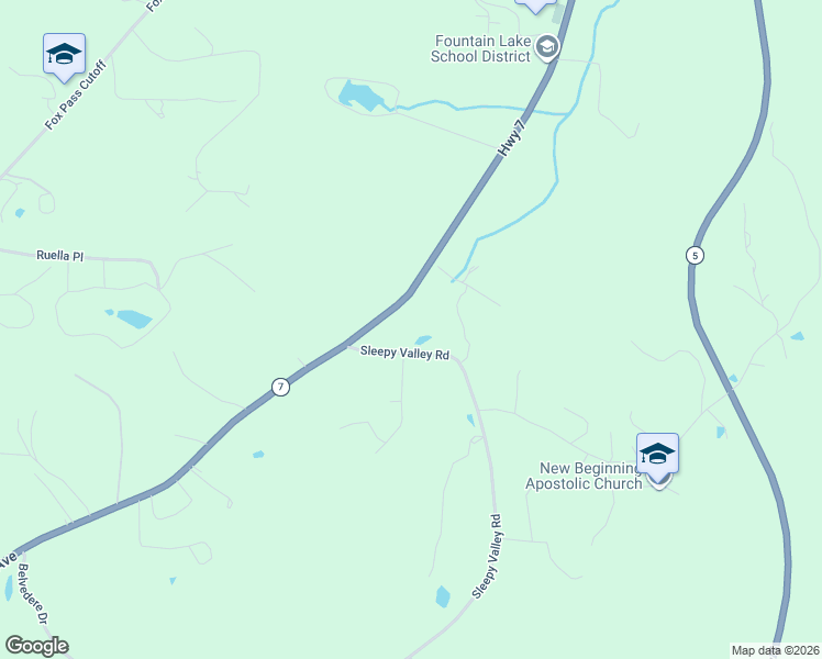 map of restaurants, bars, coffee shops, grocery stores, and more near 2166 Sleepy Valley Road in Hot Springs