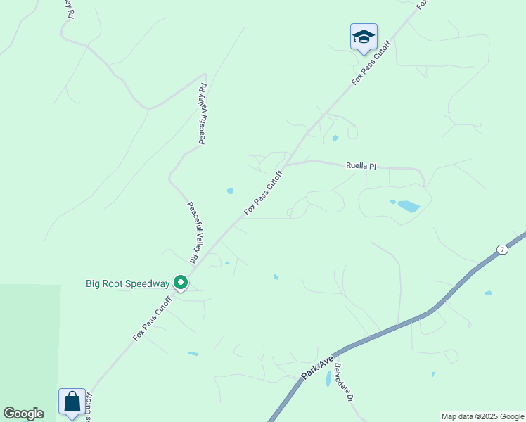 map of restaurants, bars, coffee shops, grocery stores, and more near 133 Cherryvale Lane in Hot Springs