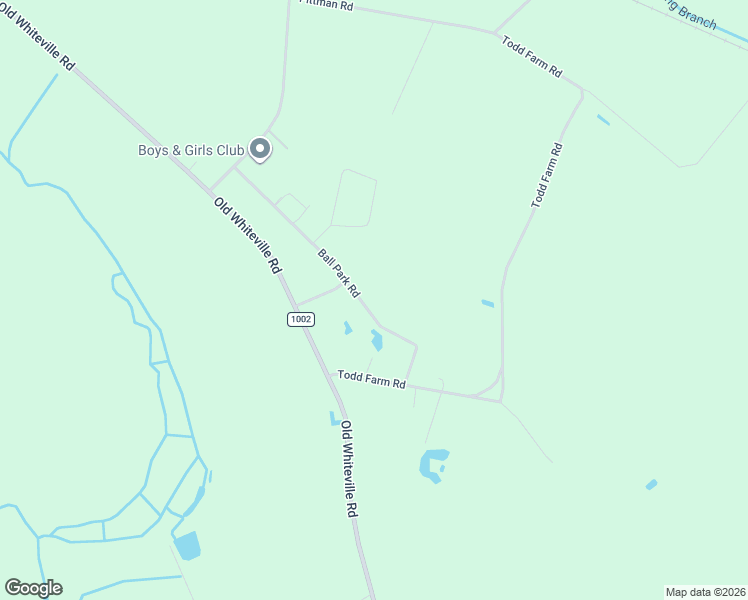 map of restaurants, bars, coffee shops, grocery stores, and more near 525 Ball Park Road in Lumberton