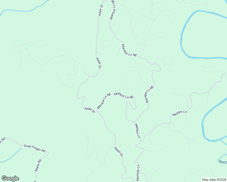 map of restaurants, bars, coffee shops, grocery stores, and more near 480 Marque Lane Northeast in Ranger