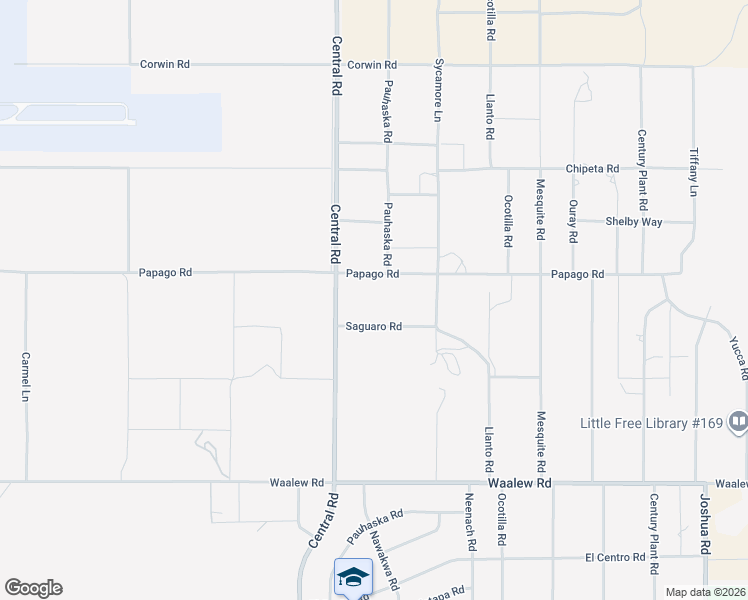 map of restaurants, bars, coffee shops, grocery stores, and more near 22575 Papago Road in Apple Valley