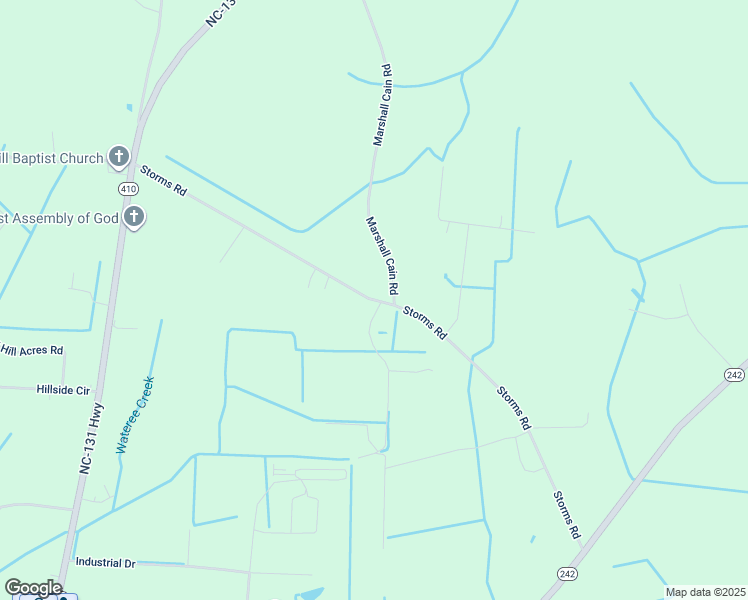 map of restaurants, bars, coffee shops, grocery stores, and more near Storms Road in Bladen County