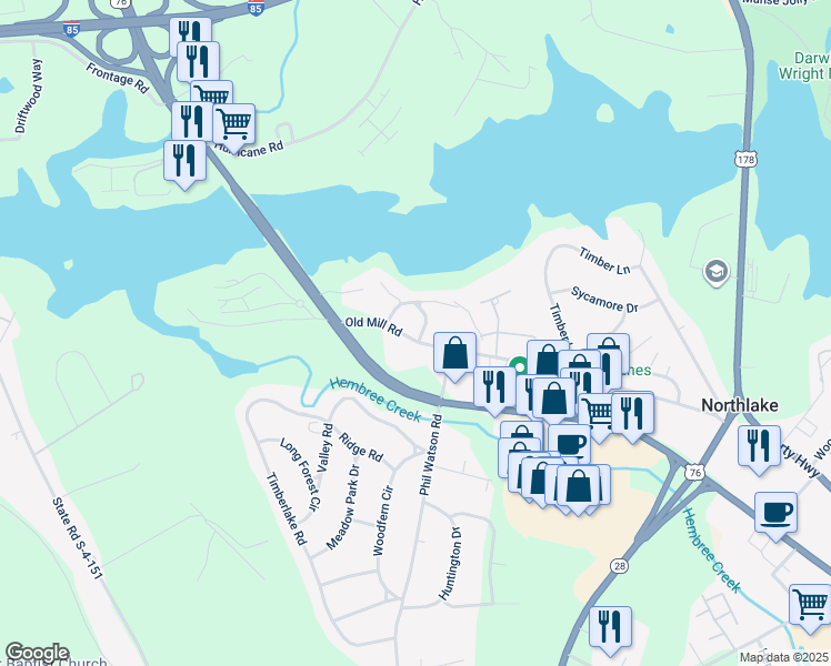 map of restaurants, bars, coffee shops, grocery stores, and more near 4 Clemson Highway in Anderson