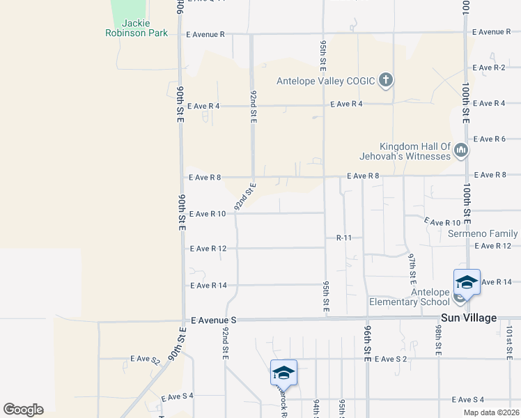 map of restaurants, bars, coffee shops, grocery stores, and more near 9249 East Avenue R 10 in Littlerock