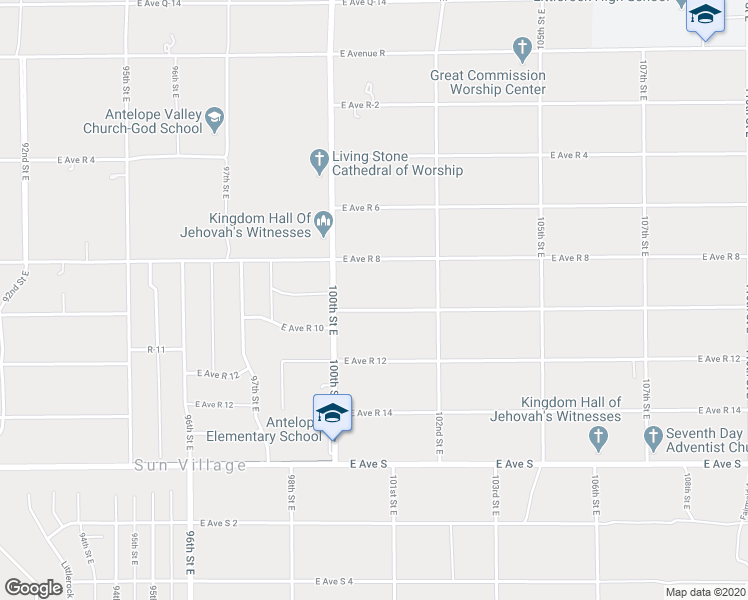 map of restaurants, bars, coffee shops, grocery stores, and more near 10055 East Avenue R 10 in Littlerock