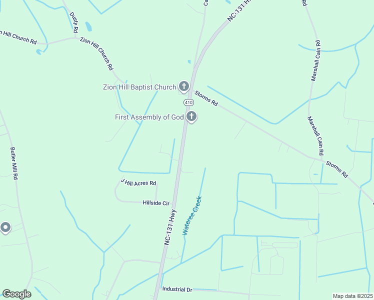 map of restaurants, bars, coffee shops, grocery stores, and more near 12695 North Carolina 131 Highway in Bladenboro
