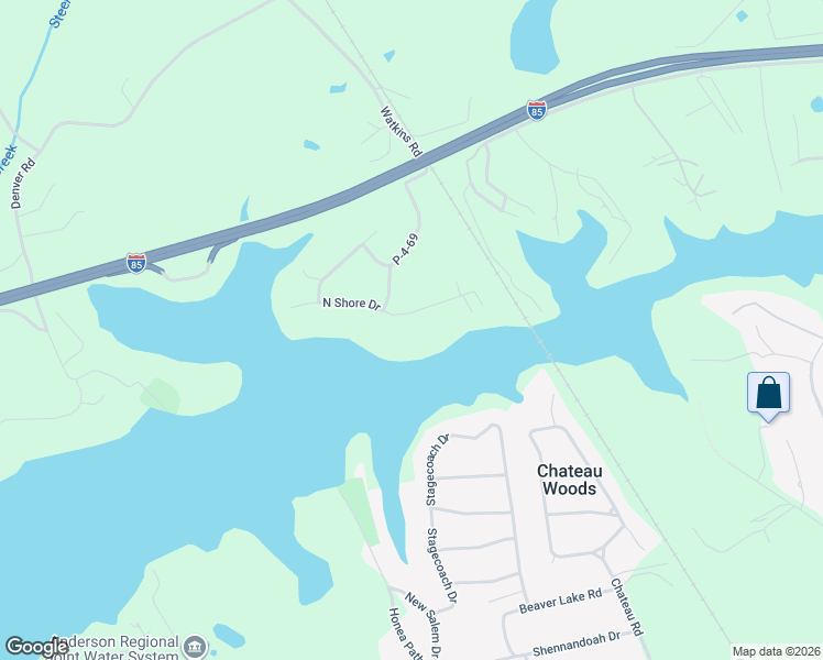 map of restaurants, bars, coffee shops, grocery stores, and more near 1026 N Shore Dr in Anderson