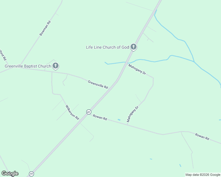 map of restaurants, bars, coffee shops, grocery stores, and more near 188 Greensville Road in Lumberton