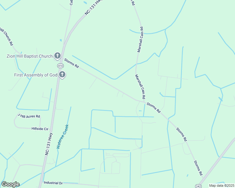 map of restaurants, bars, coffee shops, grocery stores, and more near Bittersweet Lane in Bladen County