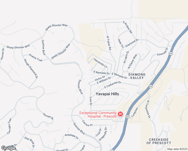map of restaurants, bars, coffee shops, grocery stores, and more near 1465 N Steuer Dr in Prescott