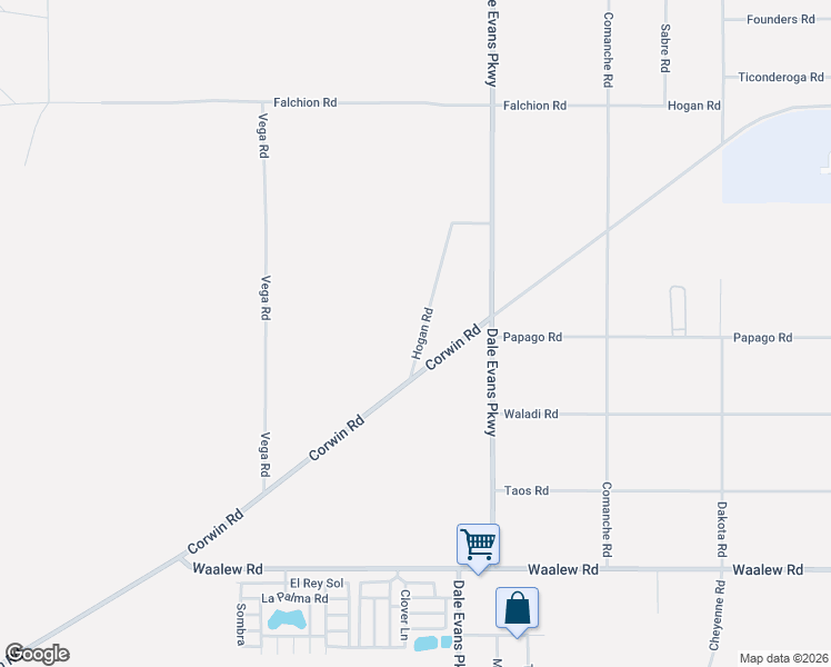 map of restaurants, bars, coffee shops, grocery stores, and more near 20790-20820 Hogan Road in Apple Valley