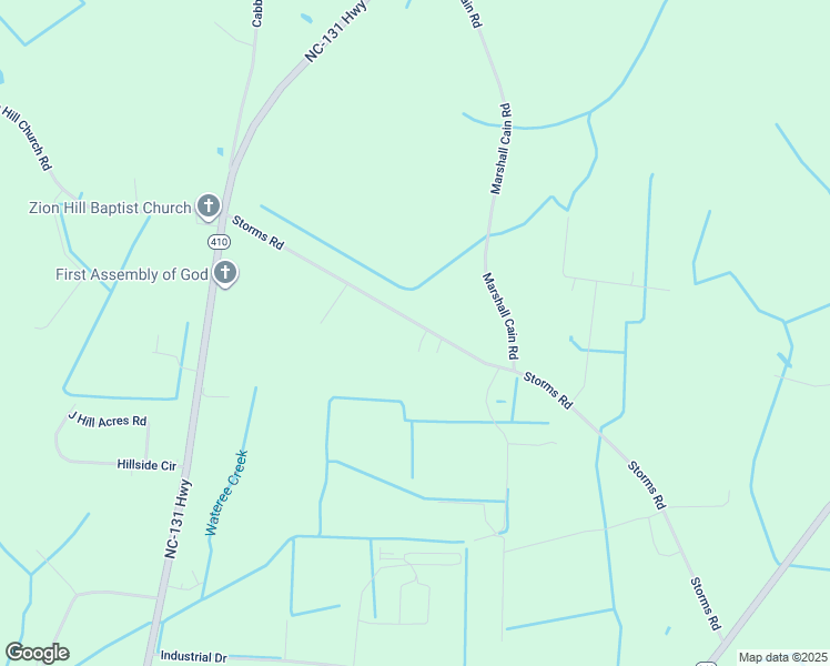 map of restaurants, bars, coffee shops, grocery stores, and more near Bittersweet Lane in Bladen County