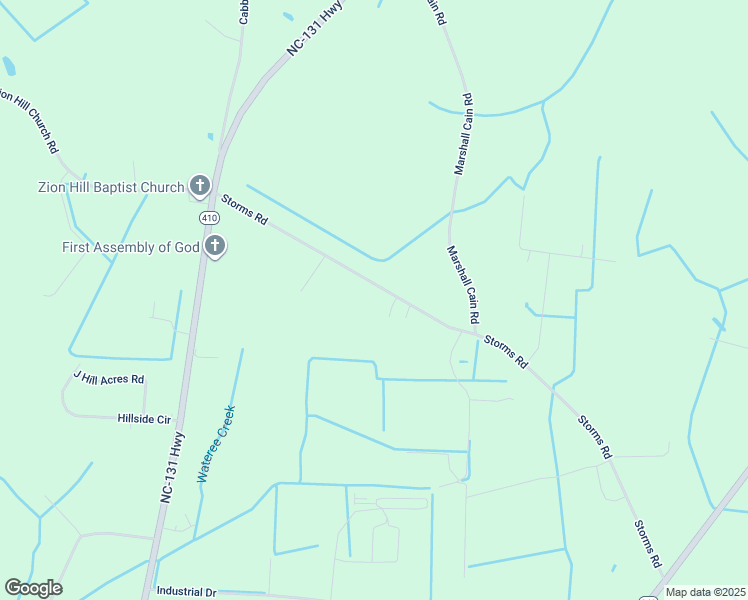 map of restaurants, bars, coffee shops, grocery stores, and more near 1023 Storms Road in Bladenboro